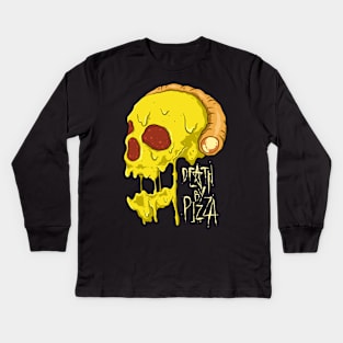 Death By Pizza Kids Long Sleeve T-Shirt